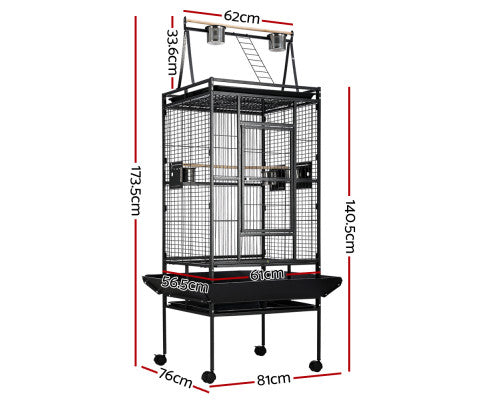 i.Pet Bird Cage Pet Cages Aviary 173CM Large Travel Stand Budgie Parrot Toys