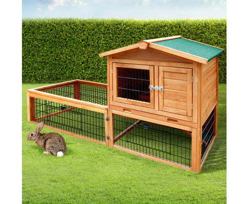 i.Pet Rabbit Hutch Chicken Coop 155cm Tall Wooden Pet Hutch