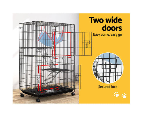i.Pet Rabbit Cage Indoor Hutch Guinea Pig Bunny Ferret Hamster Pet Cage Outdoor