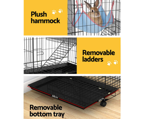 i.Pet Rabbit Cage Indoor Hutch Guinea Pig Bunny Ferret Hamster Pet Cage Outdoor
