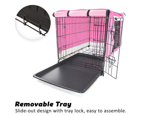 Dog Cage Crate with Mat + Cover