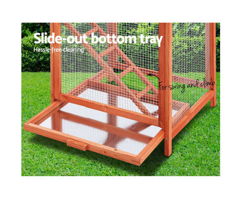 i.Pet Bird Cage Wooden Pet Cages Aviary Large Carrier Travel Canary Cockatoo Parrot XL