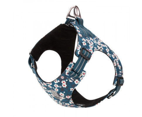 Floral Doggy Harness Saxony Blue S