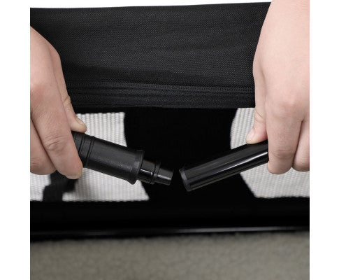 FEANDREA Dog Kennel Transport Box Folding Fabric Pet Carrier 70cm Black