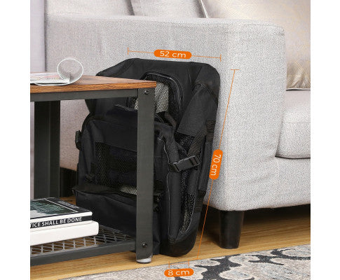 FEANDREA Dog Kennel Transport Box Folding Fabric Pet Carrier 70cm Black