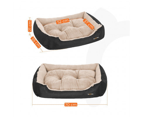 Dog Bed Reversible Cushion Dark Grey