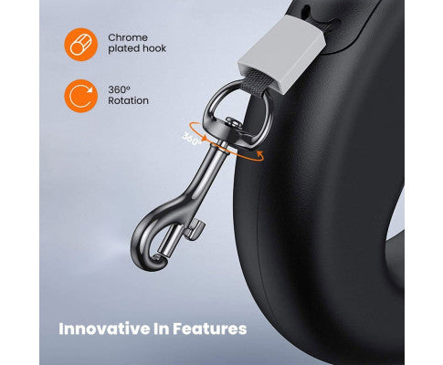 Floofi Dounght Dog Leash with USB and LED Black FI-PC-125-HC