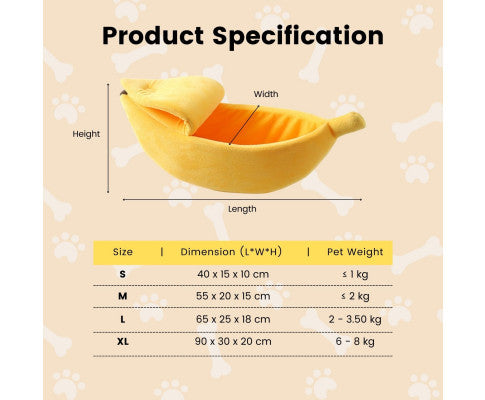 Banana Cat Bed XL