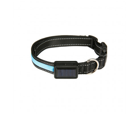 Floofi Solar USB Rechargable LED Dog Collar (L Blue) - PT-DC-143-QQQ