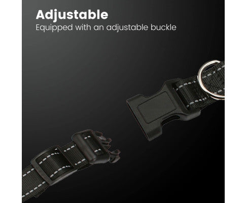 Floofi Solar USB Rechargable LED Dog Collar (L Blue) - PT-DC-143-QQQ