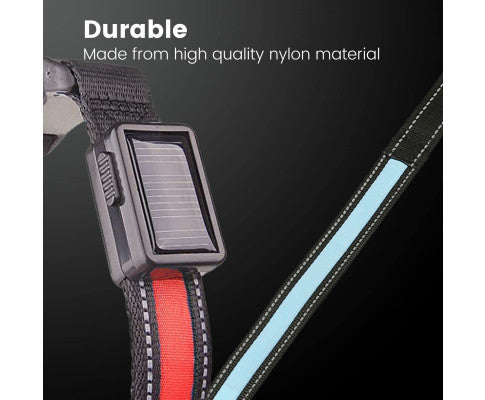 Floofi Solar USB Rechargable LED Dog Collar (L Blue) - PT-DC-143-QQQ