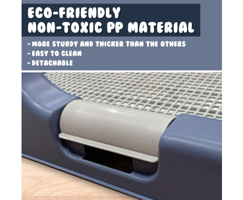 PS KOREA Blue Dog Pet Potty Tray Training Toilet Detachable Wall T2