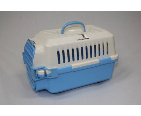 Small Dog Cat Crate Pet Carrier Rabbit Guinea Pig Cage With Tray-Blue