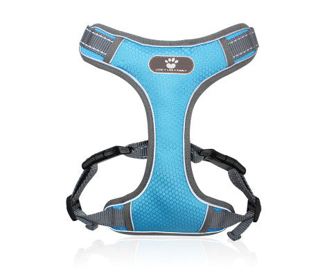 Love It No Pull Pet Harness Vest - Light Blue Medium