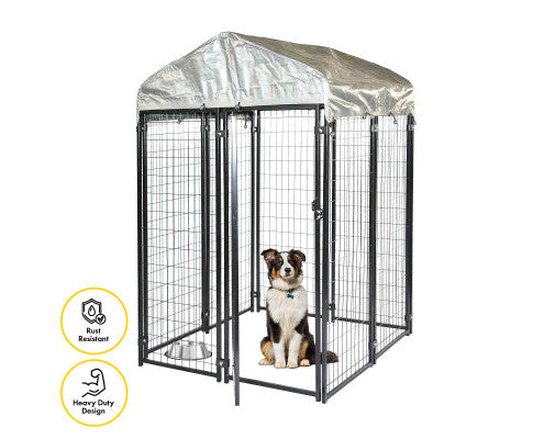 Pet Basic 1.83 x 1.22 x 1.22m Dog Kennel Enclosure Waterproof Lockable Gate