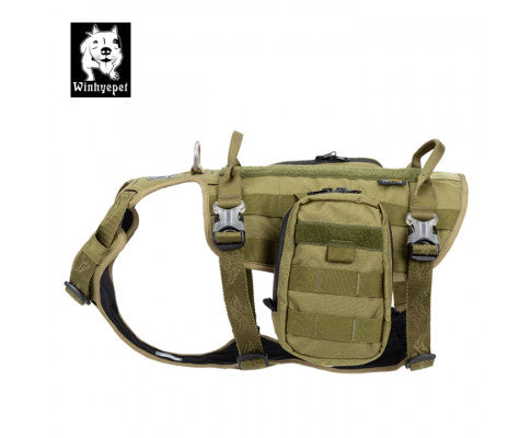 Whinhyepet Military Harness Army Green XL