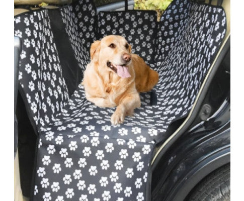 Waterproof Pet Car Seat Cover Hammock Black With Mesh Window