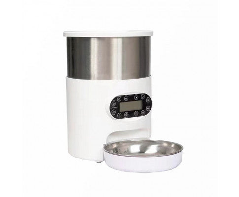 Electric Automatic Pet Dog Cat Rabbit Feeder Stainless Steel 4.5L Dispenser